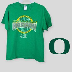 Oregon Ducks 2015 Oregon Rose Bowl Football Green Short Sleeve Shirt Mens Large